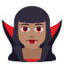 🧛🏽‍♀️ woman vampire: medium skin tone display on JoyPixels